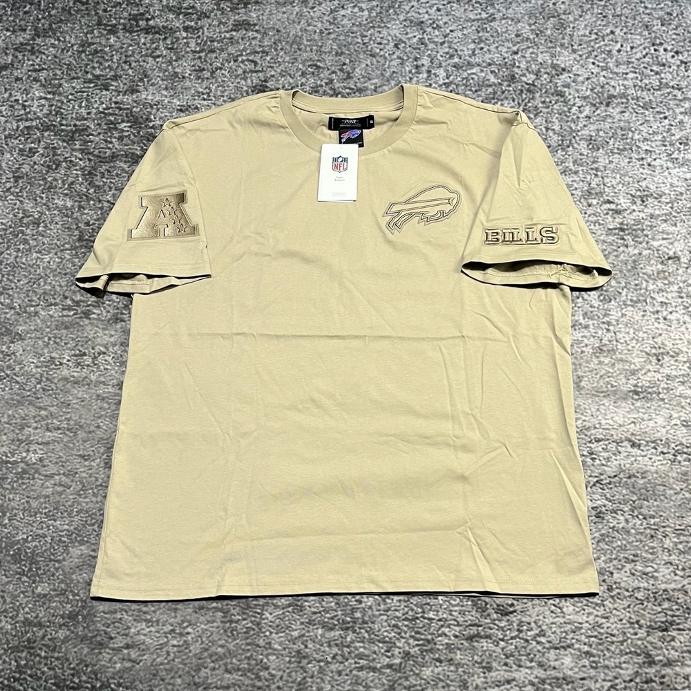 NWT Buffalo Bills NFL Pro Standard Luxury Athletic Collection T Shirt XL Beige